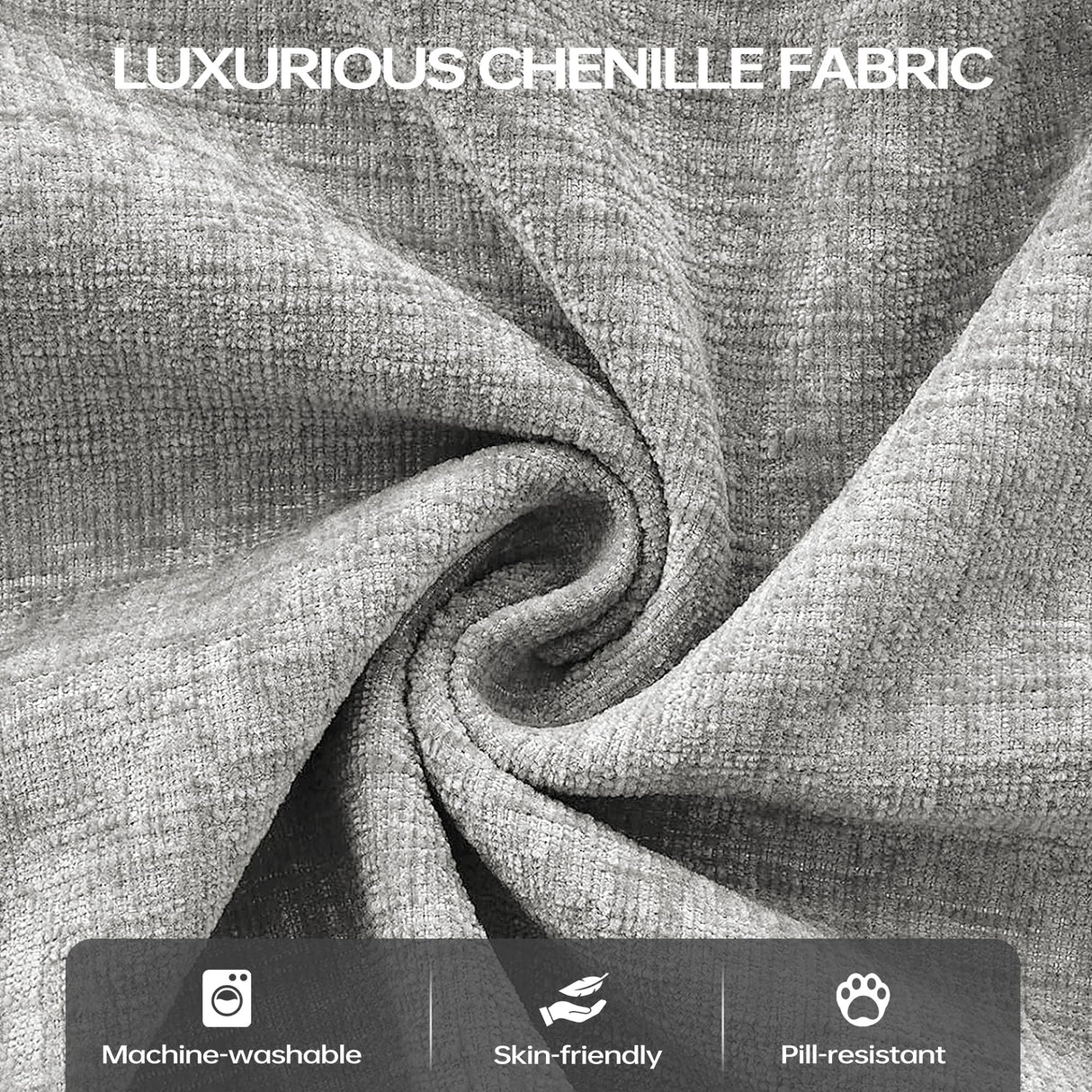 DURASPACE 78.4'' Convertible Folding Sofa Bed, Floor Sleeper Sofa Couch with Fixed-Shape Frame, Compression Comfy Couch in a Box, Boneless Modular Loveseat for Living Room (Chenille Gray) DURASPACE