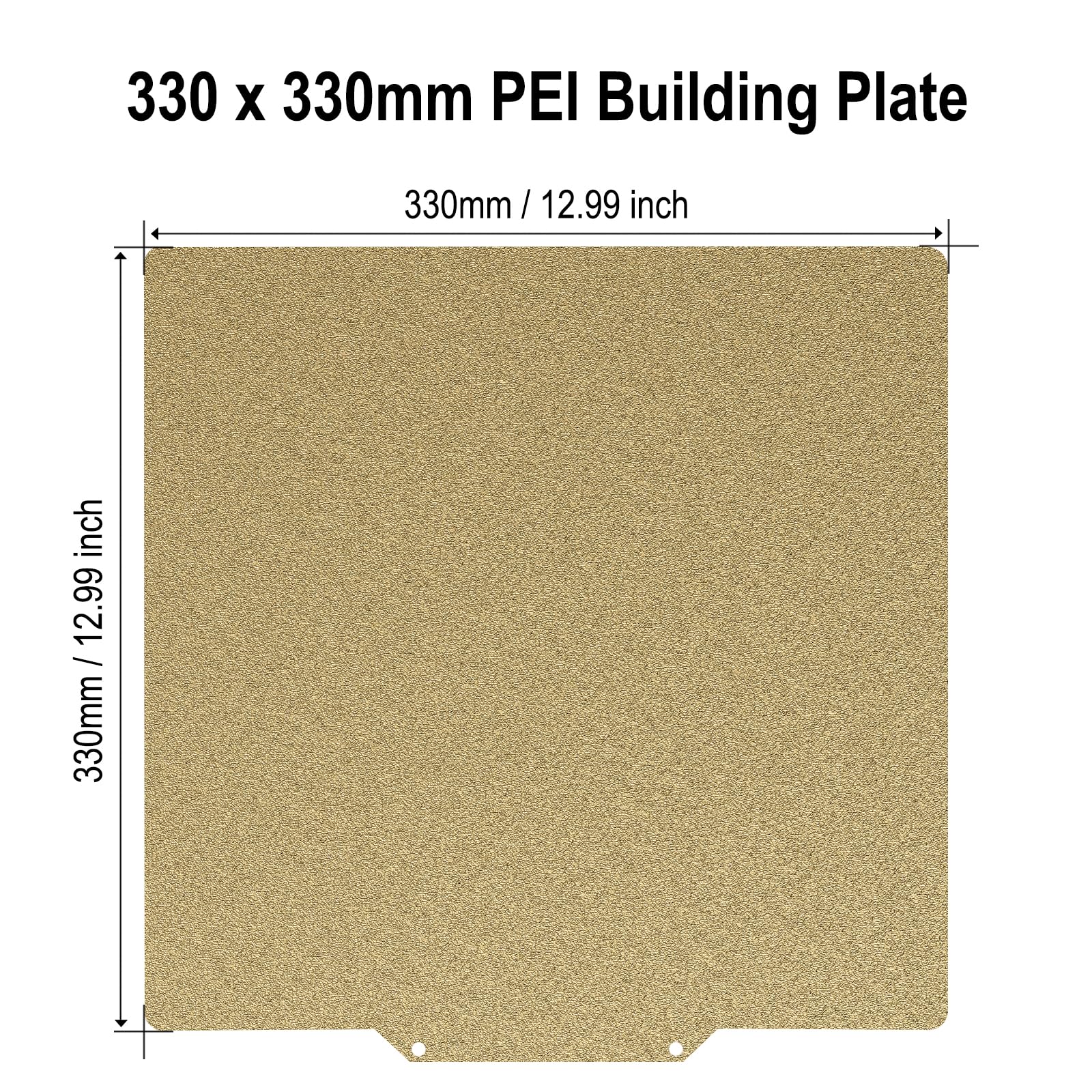 TMYPN 330x330mm Double Side Texture PEI Build Plate for Elegoo Neptune 3 Plus / 4 Plus 3D Printer, Spring Steel Plate and Magnetic Base Print Bed for A30/A30 Pro, Tronxy X3S/X5S/X5S Pro, Qid1 - WoodArtSupply