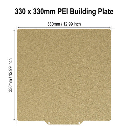 TMYPN 330x330mm Double Side Texture PEI Build Plate for Elegoo Neptune 3 Plus / 4 Plus 3D Printer, Spring Steel Plate and Magnetic Base Print Bed for A30/A30 Pro, Tronxy X3S/X5S/X5S Pro, Qid1 - WoodArtSupply