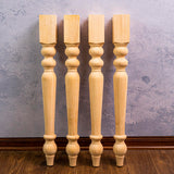 decorluxes Unfinished Farmhouse Table Legs Dining Table 2.8" X 29" Set of 4 DIY Coffee Table Rustic Turned Style Leg | Easy to Paint Any Color You Want (29 inch) decorluxes