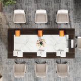 Tribesigns 6.56 FT Conference Table, 78.74-Inch Large Meeting Table for 8-10 People, Rectangle Office Conference Room Table, Business Seminar Table for Office Meeting Conference Room Tribesigns