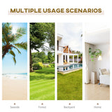 Outsunny 10' Wood Outdoor Hammock, Hammock with Stand Rainbow Bed, Heavy Duty Roman Arc Hammock for Single Person for Patio Backyard Balcony Porch, White Outsunny