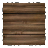 OutdoorZ Interlocking 12-Inch Deck Tiles, 27 Tiles - 12" x 12", Plank Royal Mahogany - DIY Weatherproof Patio Tiles - High-Quality Durable Deck Flooring for Outdoor & Indoor Use by Achim Home Decor Achim Home Furnishings