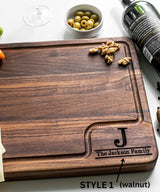 Personalized Cutting Board 100% USA Made - Custom Cutting Boards Wood Engraved Custom Cutting Board/Thick & Solid Maple, Cherry and Walnut Hardwood - Personalized Cutting Boards Wood Engraved Drapela Works