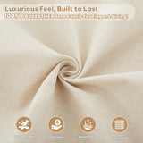 Tbfit 51" Loveseat Couch, Slipcovered Sofa, Small Sofas with Removable Cover, Pocket Spring Cushion, Mini Couches, Living Room Furniture for Home, Apartment, Farmhouse, Beige Tbfit