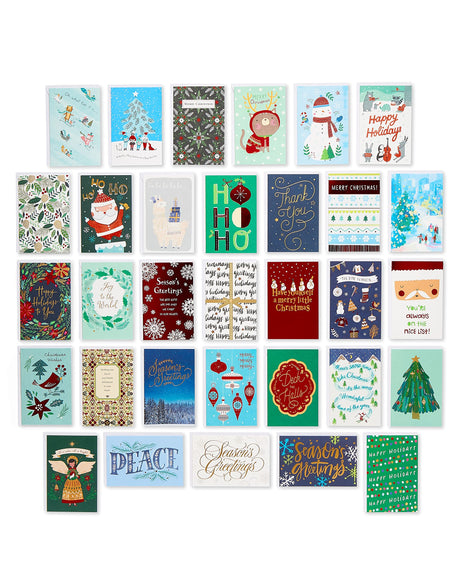 American Greetings Deluxe Christmas Card Bundle, Bulk Variety (40-Count) Papyrus