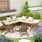 HOLTICO Kids Adirondack Chair, Outdoor Wooden Accent Toddler Adirondack Chair, Folding Adirondack Chair, Comfortable Kids Fire Pit Lounge Chairs for Yard, Garden, Patio HOLTICO