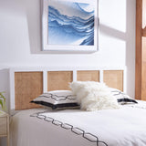 Safavieh Home Collection Vienna Wash Cane King Headboard Platform, White/Natural Safavieh