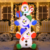 Joiedomi 6 FT Christmas Inflatable Stacked Snowman with Build-in LEDs Blow Up Inflatables for Xmas Party, Home Indoor Outdoor Yard Garden Lawn Winter Décor Joiedomi