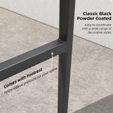 PURPLE LEAF Bar Stool Set of 4 Outdoor Rattan Bar Chair Aluminum Bar Height Stool Barstool Dark Grey PURPLE LEAF