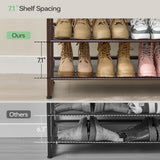 Nunsino Shoe Rack, Long Shoe Organizer,Max Holds 62 Pairs,10 Tier Metal Shoe Storage Shelf,5-Tier Stackable Shoes Organizer for Garage, Entryway,Bronze Nunsino