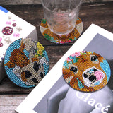 6PCS Diamond Painting Coaster with Holder, Farmhouse Cow Diamond Painting Art Coasters Kit, Highland Cattle DIY Drink Coaster with Cork Base Diamond Art Painting Coasters Kit for Adults Kids Beginners APCGSM