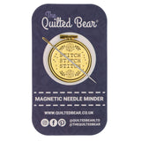 The Quilted Bear Needle Minders - Magnetic Enamel Needle Keeper for Sewing Pins, Sewing Needles, Embroidery Needles, Cross Stitch Needles - Cross Stitch The Quilted Bear