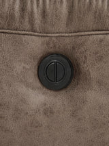 Signature Design by Ashley Stoneland Faux Leather Manual Pull Tab Reclining Sofa, Light Brown Signature Design by Ashley