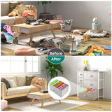 YITAHOME Dresser for Bedroom, 7 Drawers Fabric Dresser, Organizer Unit for Living Room, Hallway, Closets - Sturdy Steel Frame, Wooden Top & Easy Pull Fabric Bins YITAHOME