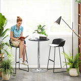 HOMCOM 25" Round Bar Table, Adjustable Height and 360° Swivel Pub Table for Living Room Dining Room Bar Bistro, Black HOMCOM