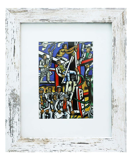 Anfoto Photo Picture Frame 8x10, White -Wood Grain Style Anfoto