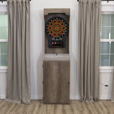 Arachnid E650 Free Standing Dartboard Cabinet Set, Rustic (E650FSRT-BK2) Arachnid