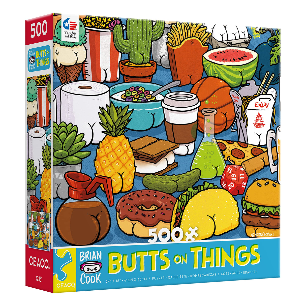 Ceaco - Brian Cook - Butts on Things - 500 Piece Jigsaw Puzzle Ceaco