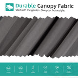 Shintenchi Patio Offset Umbrella with Easy Tilt Adjustment,Crank and Cross Base, Outdoor Cantilever Hanging Umbrella, Sunshade Umbrella Canopy, Dark Gray Shintenchi