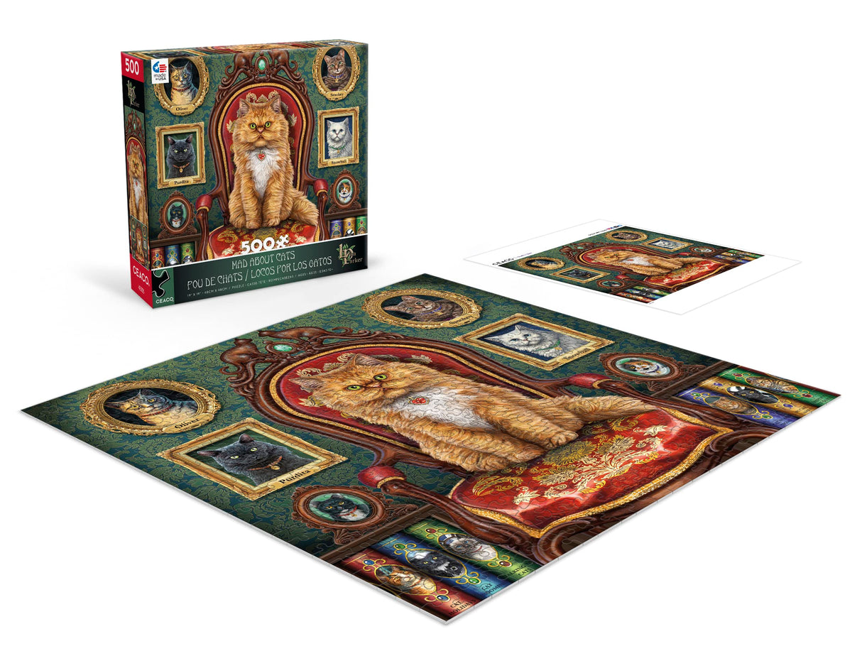 Ceaco - Night Spirit - Mad About Cats - 500 Piece Jigsaw Puzzle Ceaco