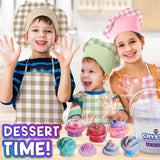 4 LB Huge Glassy Clear Slime Bucket Toy for Kids, FunKidz 64 FL OZ Premade Big Crystal Slime Pack Gift with 29 Sets Add-ins Jumbo Slime Kit for Girls Boys Party Present FUN KIDZ