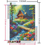 5D Diamond Painting Kits for Adults Beginners forest DIY Diamond Art Kits with Tools Full Drill Round Diamond Dots Craft paint by diamonds Gem Art for Home Wall Decor Gifts (16"x12") (DP1794) GCEOSINI