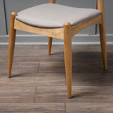 Christopher Knight Home Francie Fabric with Oak Finish Dining Chairs, 2-Pcs Set, Beige Christopher Knight Home