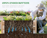 AMERLIFE 12x12x2 FT Wooden Raised Garden Bed, H-Shaped Planter Box with Double-Layer Design, 180 Cu. Ft Capacity for Outdoor Patio & Backyard AMERLIFE