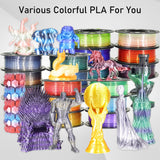 MIKA3D 3D Printer Filament Silk PLA Purple Color Change to Silk Sapphire Blue, 1.75mm 3D Printing Filament, 2 Color Change Multi Colored Silk PLA, 1KG Silk PLA Purple to Blue MIKA3D