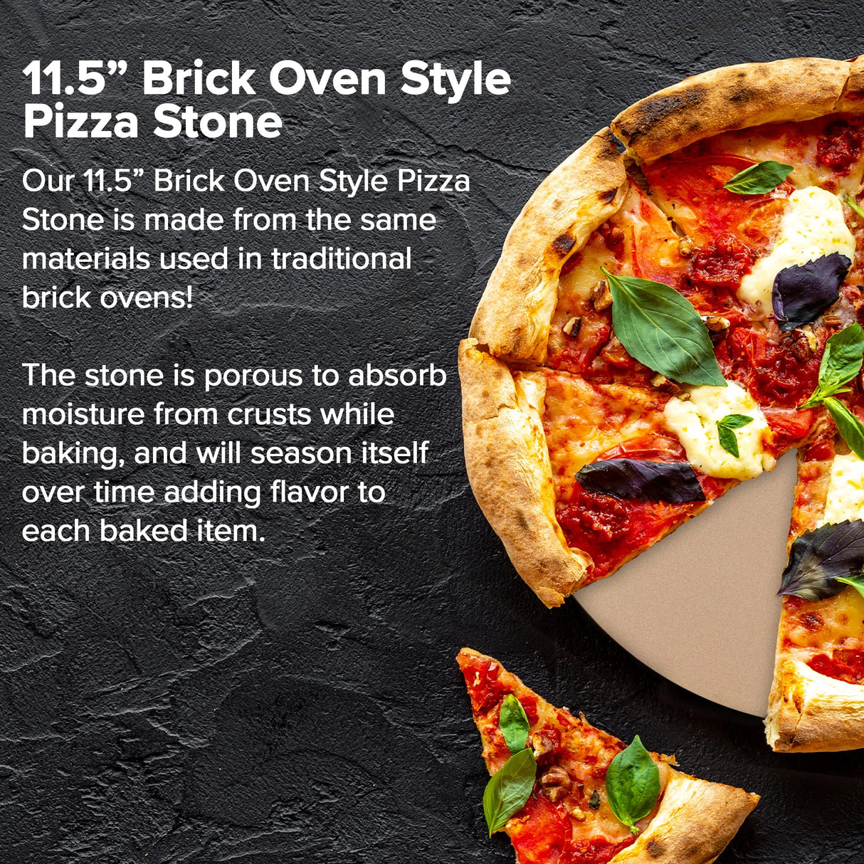 Nuwave Heavy-Duty Cordierite Pizza & Baking Stone, Heat Resistant up to 1472°F, Great for Indoor Electric Ovens, Outdoor Gas, Wood Fire Grills, BBQ Grilling, & NuWave Bravo XL, Fits Most Frozen Pizzas Nuwave