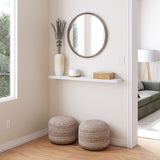 Ballucci Floating Shelves for Wall, 48" Wood Wall Shelf Set of 2, with Invisible Brackets for Bathroom, Living Room, Bedroom, Kitchen, Nursery, 8" Deep, White Ballucci