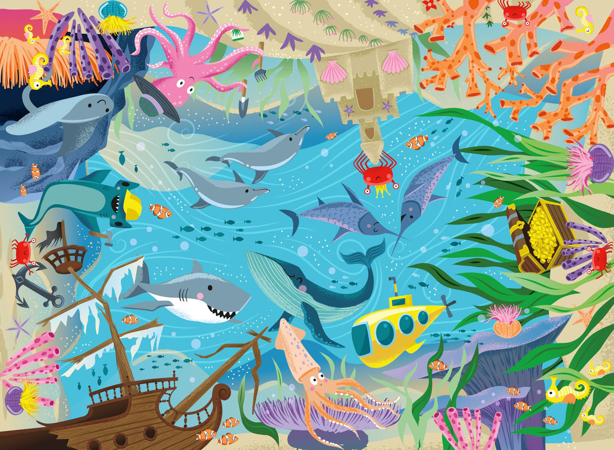 Ceaco - Glitter - Under The Deep Blue Sea - 100 Piece Jigsaw Puzzle Ceaco