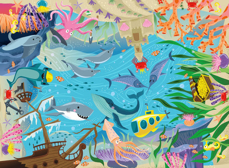 Ceaco - Glitter - Under The Deep Blue Sea - 100 Piece Jigsaw Puzzle Ceaco