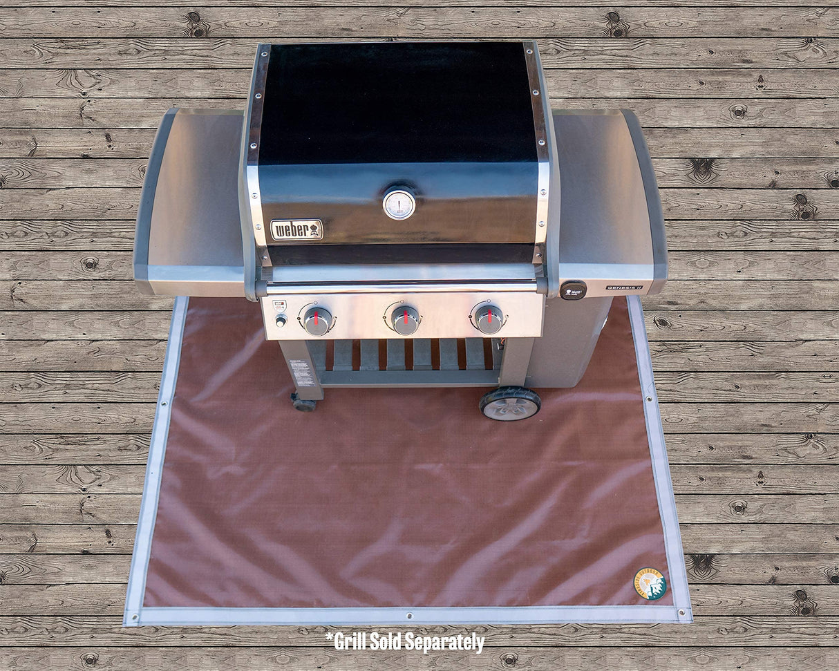Fireside Outdoor Fire Pit Mats for Under Fire Pit - Grill Mats for Outdoor Grill, Fire Mat for Deck Protection, Fireproof Mat for Under Fire Pit, Outdoor Firepit Mat for Safe Use - Ember Mat, 67"x60" Campfire Defender Protect Preserve