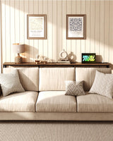 CHOEZON 78.7'' Narrow Console Table with Power Outlet 7.1" Skinny Sofa Table, Long Behind Couch Table with Charging Station, Entryway Table for Hallway, Living Room Rustic Brown and Black TXG20UBF CHOEZON