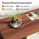 Tribesigns Extendable Coffee Table with 2 Storage Drawers, Reversible Living Room Table with Shelves and Adjustable Top, Large Center Table for Living Room, White/Walnut (43" to 75" Adjustable Length) Tribesigns