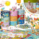 Unicorn Jigsaw Puzzle for Kids Ages 5-8 - 150 Piece Round Unicorn Kids Puzzles - Princess Puzzle with Fairies and Animals Made with 100% Recycled Card by boppi boppi