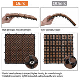 Topeakmart 27 Pack 12 x 12in Brown Patio Deck Tiles Interlocking Deck Tiles Interlocking Wooden Tiles Indoor&Outdoor Patio Garden Deck Tiles Poolside Topeakmart