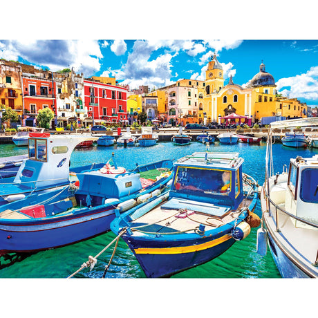 RoseArt - Kodak Premium - Colorful Procida Island and Boats, Italy - 550 Piece Jigsaw Puzzle for Adults RoseArt