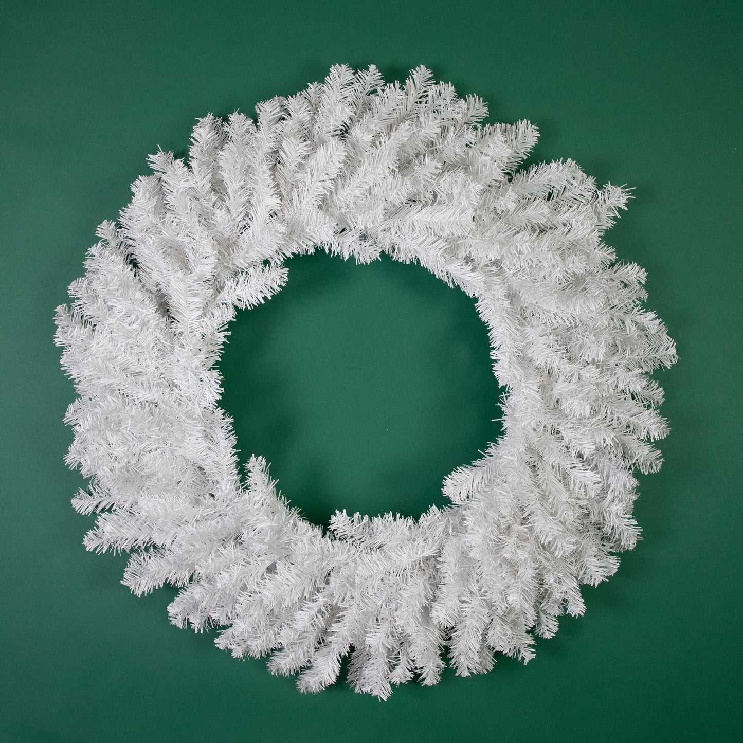 Northlight Unlit White Canadian Pine Artificial Christmas Wreath, 24"