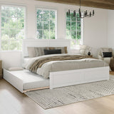 AFI, Canyon King Platform Bed with Matching Footboard & Twin XL Trundle, White AFI