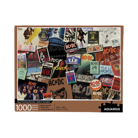 AQUARIUS AC/DC Albums Puzzle (1000 Piece Jigsaw Puzzle) - Officially Licensed AC/DC Merchandise & Collectibles - Glare Free - Precision Fit - 20 x 28 Inches AQUARIUS