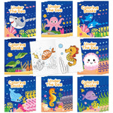 JAPBOR Ocean Animals Coloring Books - 24PCS Under The Sea Mini Colouring Book Bulk for Kids Party Favors, Sea Animal Summer DIY Art Drawing Booklet Supplies, Birthday Painting Game Goodie Bag Fillers JAPBOR