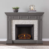 SEI Furniture Dakesbury Faux Stacked Stone 50" Electric Fireplace, Gray SEI Furniture