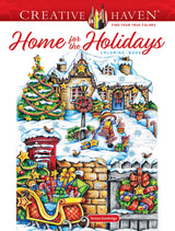 Creative Haven Home for the Holidays Coloring Book (Adult Coloring Books: Christmas) WoodArtSupply
