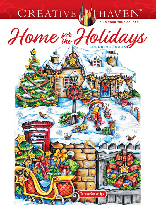 Creative Haven Home for the Holidays Coloring Book (Adult Coloring Books: Christmas)