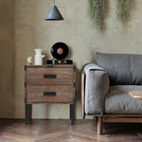 Rpuzonier Coffee Table Set, Vintage Wood Storage Trunk Coffee Table with Two End Side Table, Wood Center Table Rustic Cocktail Table with Two End Table for Living Room (Coffee Table with 2 End Table) Rpuzonier