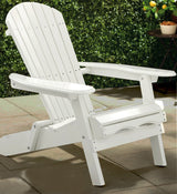 Merry Garden Foldable Wooden Adirondack Chair, Outdoor, Garden, Lawn, Deck Chair, White Merry Garden