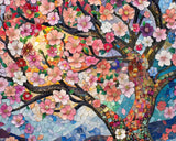 Flowers Blossom DIY Paint by Numbers for Adults Cherry Tree Digital Oil Painting Wildflowers, Landscape Acrylic Paintwork Kits Canvas with Acrylic Paint Boho Art Room Decor 20x16 Inch (No Frame) WUIVCTR